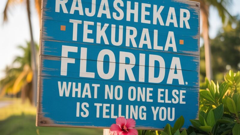 Rajashekar Tekurala Florida: What No One Else Is Telling You